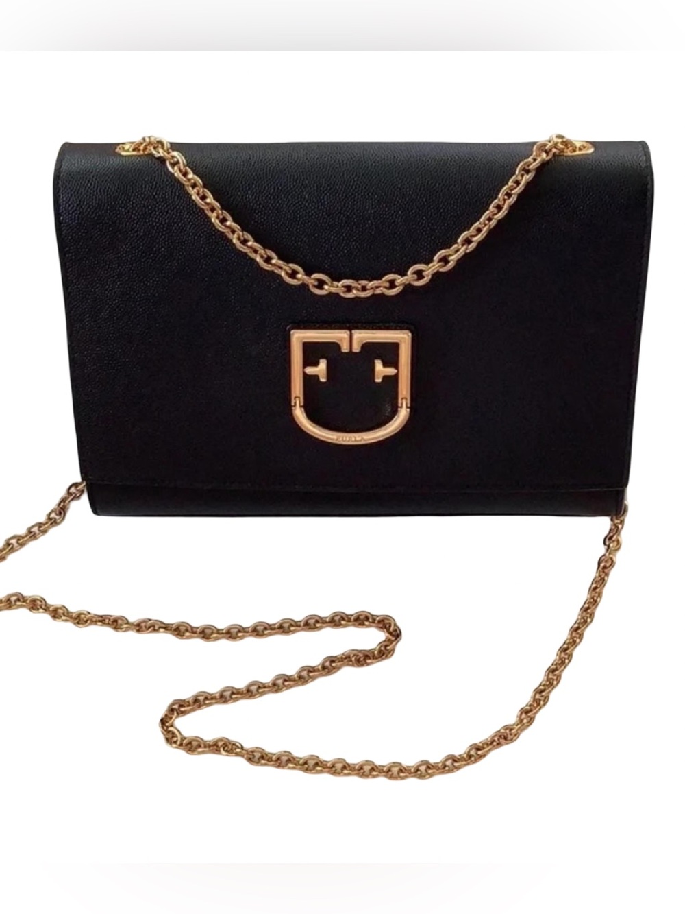 FURLA Viva crossbody bag black Leather
